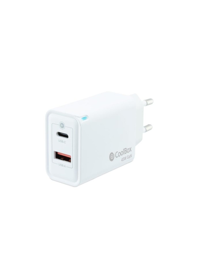 Cargador usb de pared coolbox 45w usb tipo a - usb tipo c Cargador usb de pared coolbox 45w usb tipo a - usb tipo c