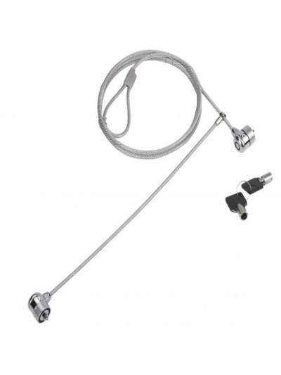 Cable seguridad para portatiles 1.5m conceptronic doble cabezal + llave