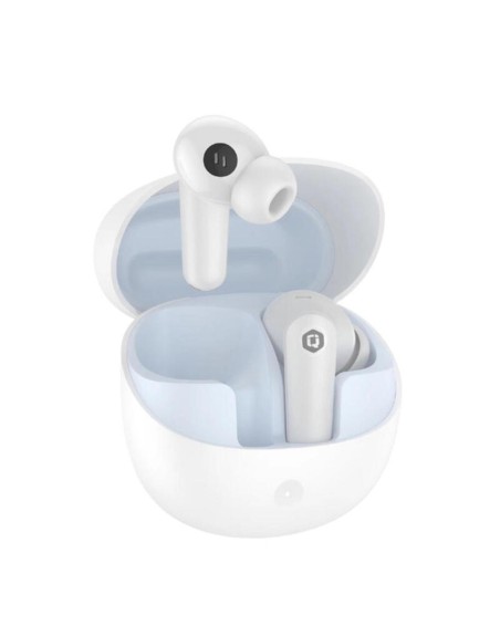 Auriculares qcharx sound auricular tws bluetooth 5.3 blanco