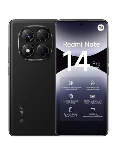 Movil xiaomi redmi note 14 pro 5g 8 - 256gb negro