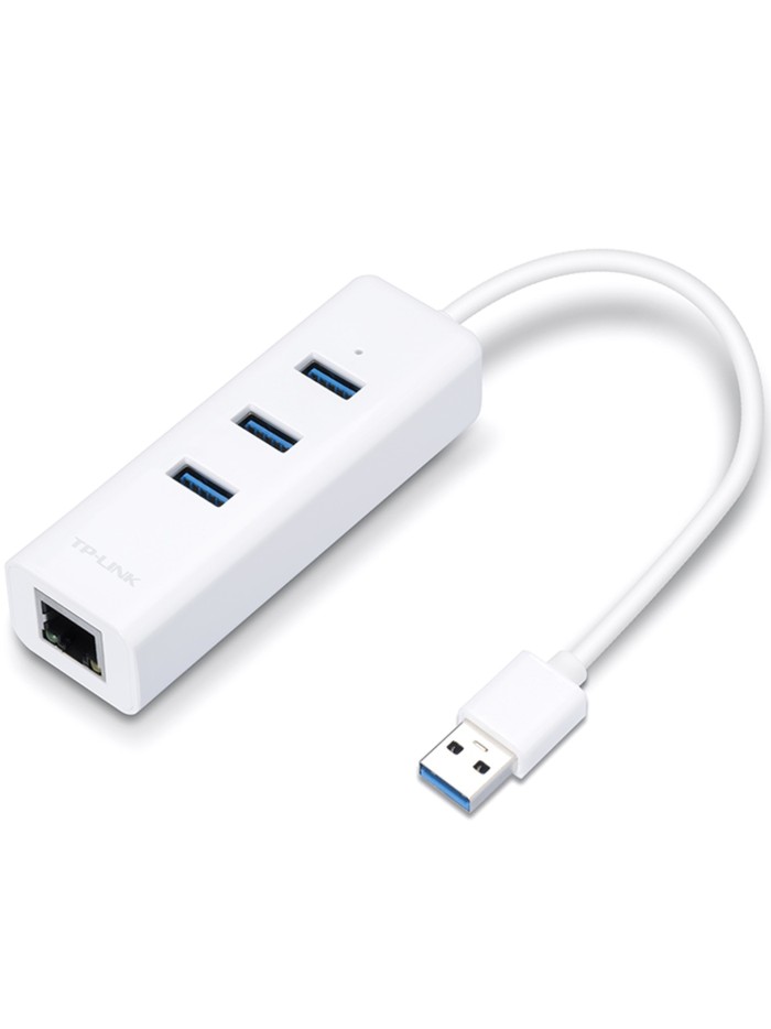 Adaptador usb a ethernet gigabit + hub de 3 puertos usb 3.0 tp link Adaptador usb a ethernet gigabit + hub de 3 puertos usb 3.0 tp link