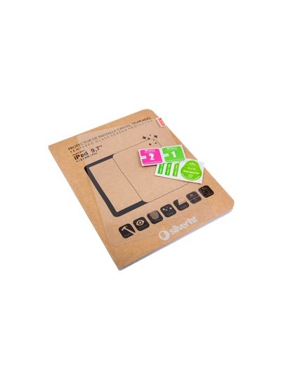 Protector de pantalla silver ht para apple ipad air 1 y 2 cristal templado