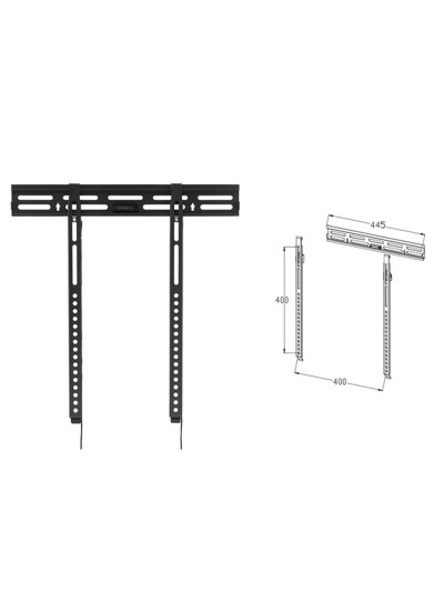 Soporte fijo de pared phoenix para tv - monitor hasta 55 pulgadas vesa hasta 400x400 hasta 50kg negro