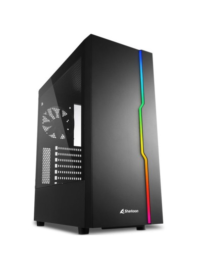 Caja sharkoon rgb slider atx 2xusb3.0 2xusb2.0 sin fuente negro