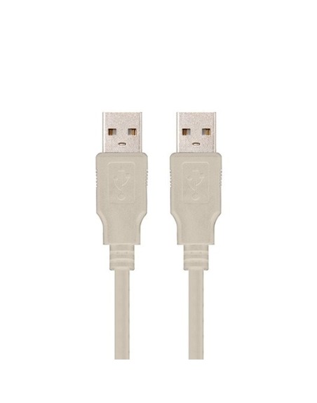 Cable usb tipo a 2.0 a usb tipo a 2.0 nanocable 1m beige macho - macho