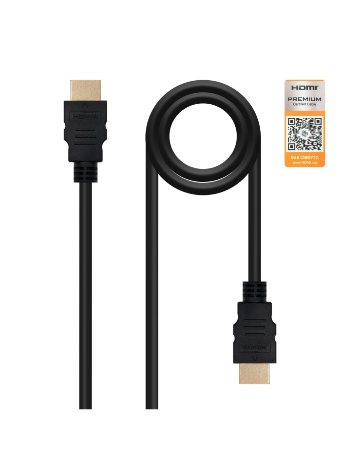 Cable hdmi v2.0 premium nanocable 1.5m negro - macho - macho Cable hdmi v2.0 premium nanocable 1.5m negro - macho - macho