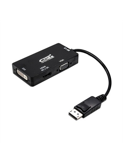 Conversor displayport a vga - dvi - hdmi nanocable 15cm - macho - hembra