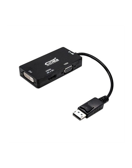 Conversor displayport a vga - dvi - hdmi nanocable 15cm - macho - hembra