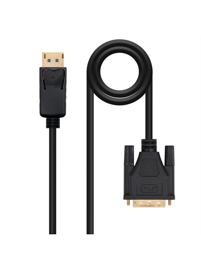 Cable displayport a dvi nanocable 1m - macho - macho - negro