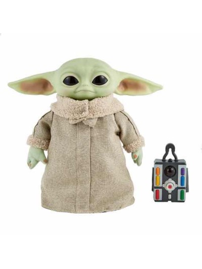 Peluche mattel el mandaloriano star wars baby yoda con control remoto