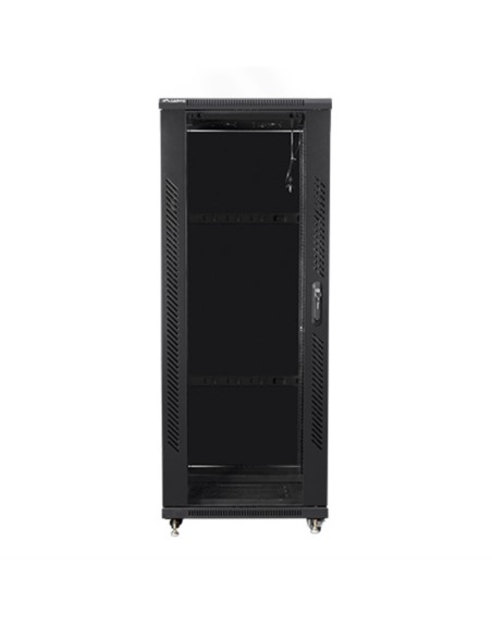 Armario rack lanberg de suelo 32u - 600x600x1603 19 pulgadas flat pack negro