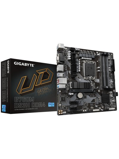 Placa base gigabyte b760m ds3h ddr4 1700 m - atx - 4x ddr4 - 4x sata 6gb - s - 3x usb 3.2 - 2x usb 2.0