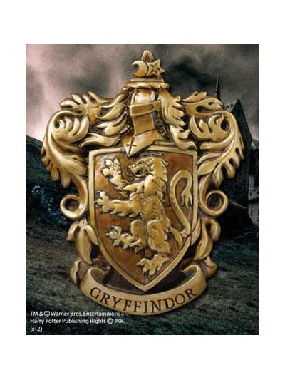 Escudo de pared the noble collection harry potter casa gryffindor resina 20 x 28 cm