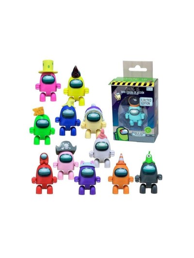 Figura mini action aleatoria among us pack 1 caja con ventana