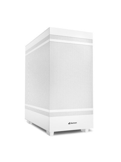 Caja ordenador gaming sharkoon rebel c50 atx 2 x usb 3.2 1 x usb tipo c sin fuente blanco