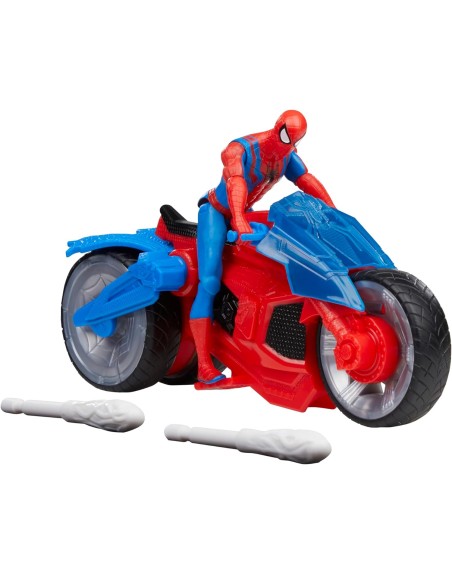 Figura hasbro marvel spider man moto arácnida