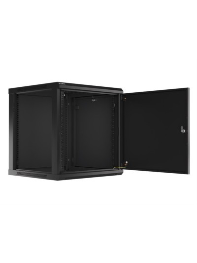 Armario lanberg mural rack 19 pulgadas 12u - 600x600 negro