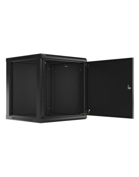 Armario lanberg mural rack 19 pulgadas 12u - 600x600 negro