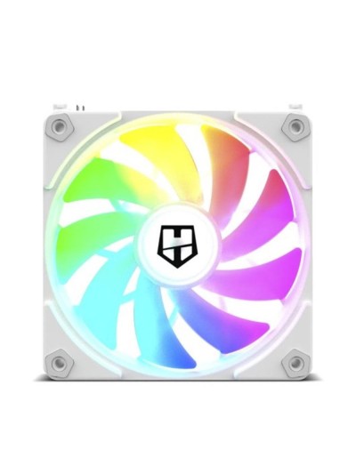 Ventilador caja nox hummer easylink argb 120mm blanco