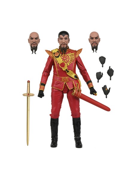 Figura neca flash gordon (1980) ultimate ming (red military outfit)