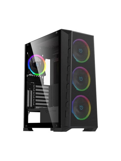 Caja ordenador gaming hiditec e - atx mh12 metal mesh argb cristal templado negro