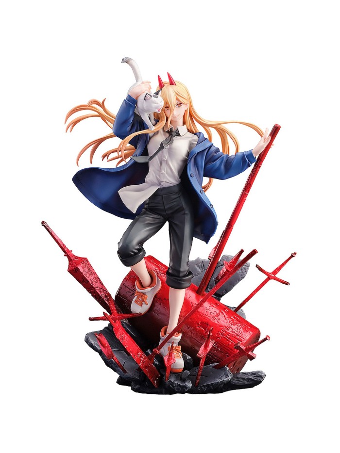 Power & meowy fig. 28 cm chainsaw man 1 - 7 scale Power & meowy fig. 28 cm chainsaw man 1 - 7 scale