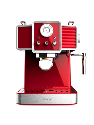 Cafetera cecotec power espresso 20 tradizionale light red 1350w 1.5l