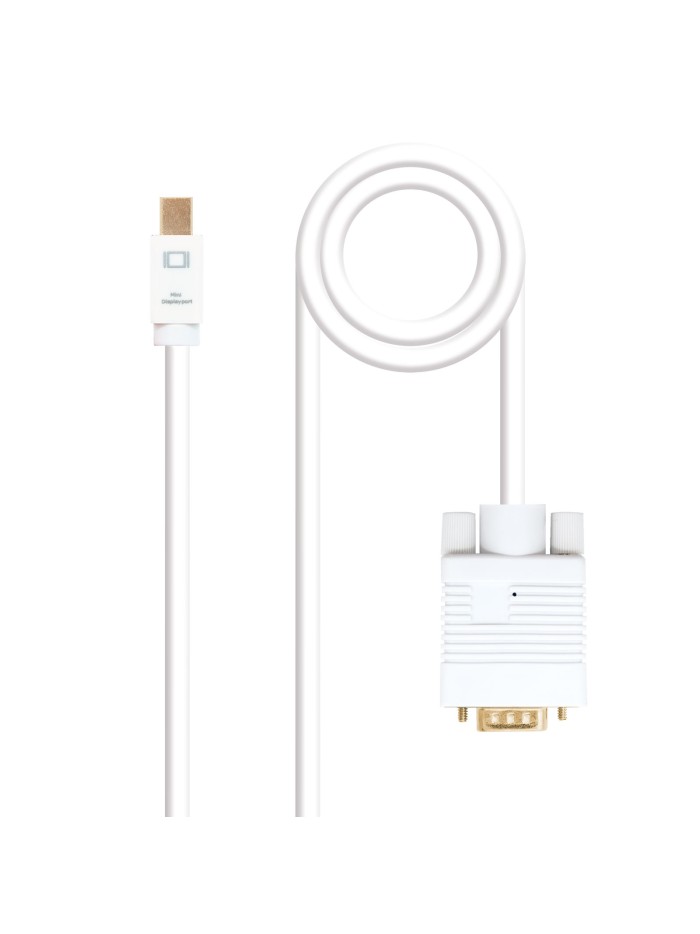 Cable nanocable conversor mini dp a vga mini dp - m - vga - m blanco 3.0 m Cable nanocable conversor mini dp a vga mini dp - m - vga - m blanco 3.0 m