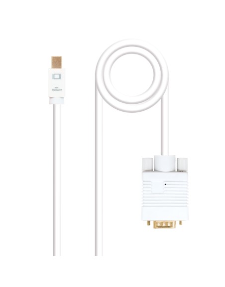 Cable nanocable conversor mini dp a vga mini dp - m - vga - m blanco 3.0 m