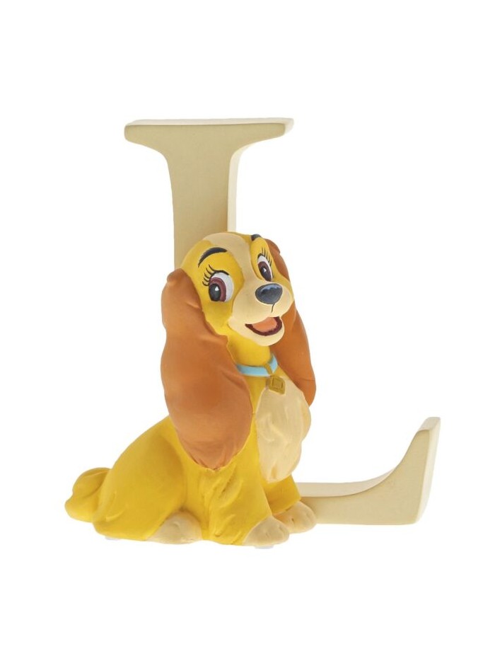 Figura enesco disney la dama y el vagabundo lady letra l Figura enesco disney la dama y el vagabundo lady letra l