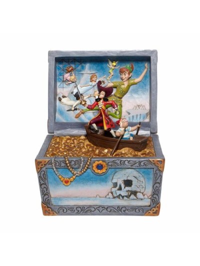 Figura enesco disney peter pan cofre del tesoro peter pan garfio & compañia