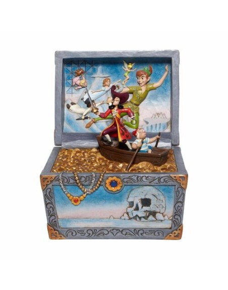 Figura enesco disney peter pan cofre del tesoro peter pan garfio & compañia