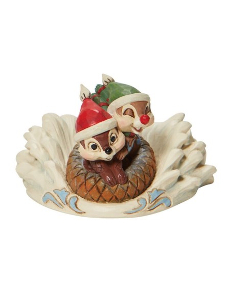 Figura enesco disney chip & dale en trineo navideño