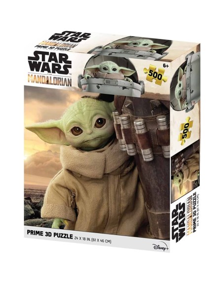 Puzle lenticular prime 3d 500 piezas the mandalorian el mandaloriano grogu ii