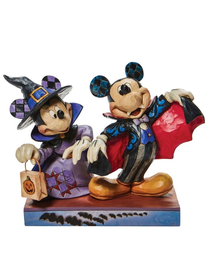 Figura enesco disney halloween mickey mouse & minnie mouse vampiro y bruja Figura enesco disney halloween mickey mouse & minnie mouse vampiro y bruja