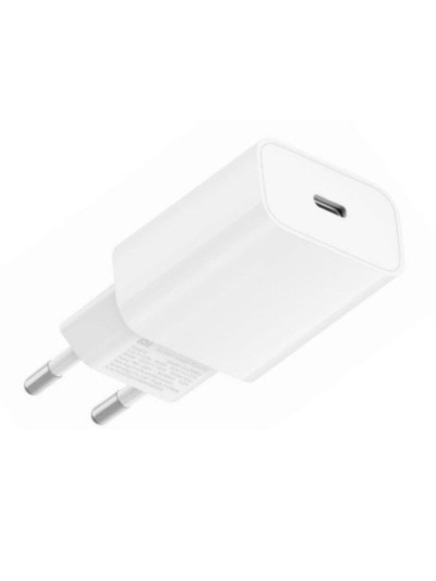 Cargador de pared xiaomi mi fast charger - usb tipo c - 20w - blanco