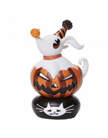 Figura enesco disney pesadilla antes de navidad zero sobre calabaza