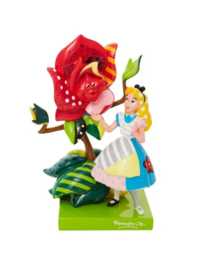 Figura enesco disney alicia en el pais de las maravillas alicia hablando con la rosa