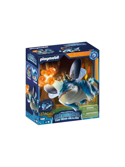 Playmobil dragones: nine realms: plowhorn & d'angelo