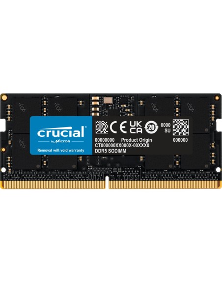 Memoria ram ddr5 16gb crucial - sodimm - 4800 mhz - pc5 38400 cl40