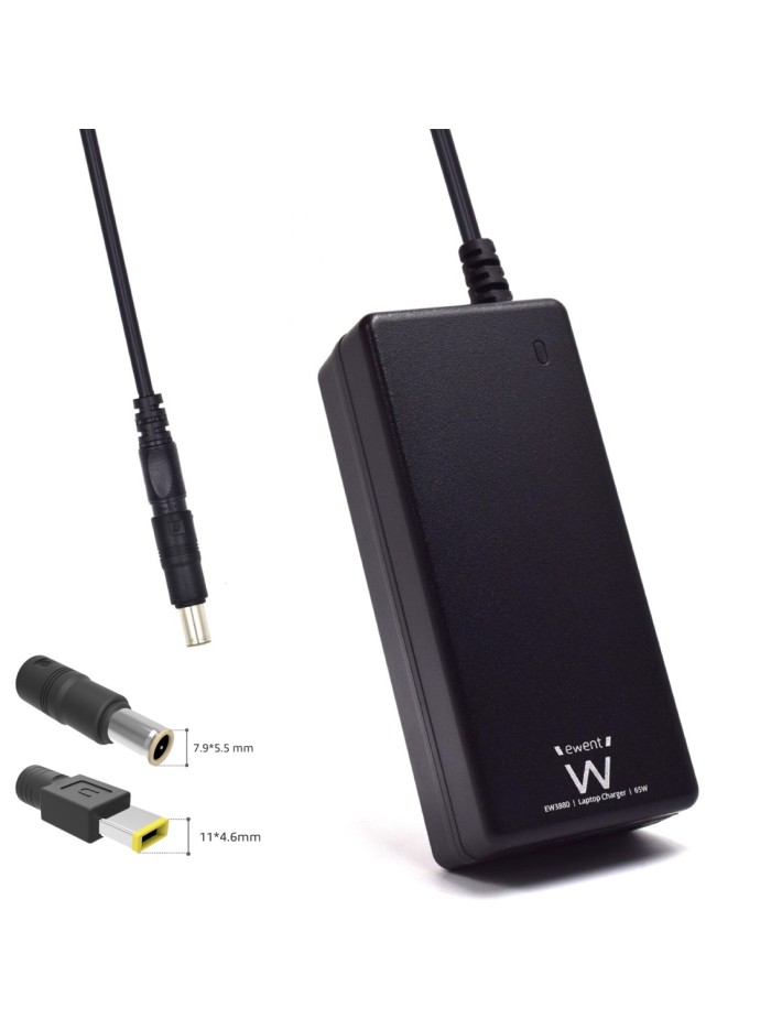 Cargador ewent ew3897 para portatiles ibm - lenovo 65w 20v Cargador ewent ew3897 para portatiles ibm - lenovo 65w 20v
