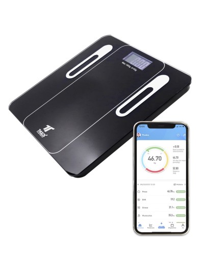 Bascula de baño thulos th - bd121 carga maxima 180kg - app para ios y android