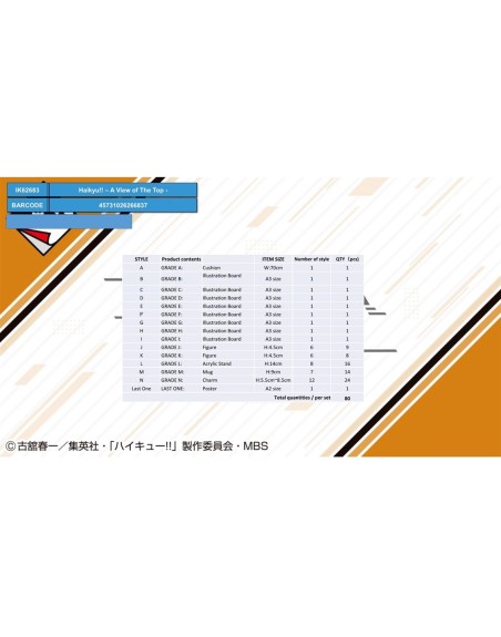 Ichiban kuji banpresto haikyu!! a view of the top lote 80 articulos