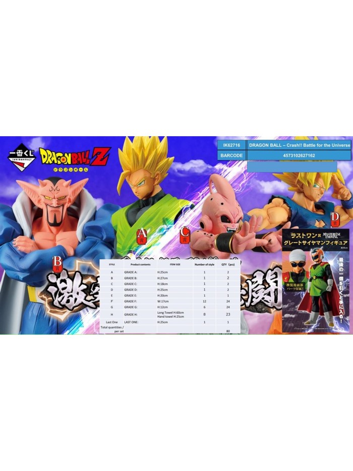 Ichiban kuji banpresto dragon ball crash!! battle for the universe lote 80 articulos Ichiban kuji banpresto dragon ball crash!! battle for the universe lote 80 articulos