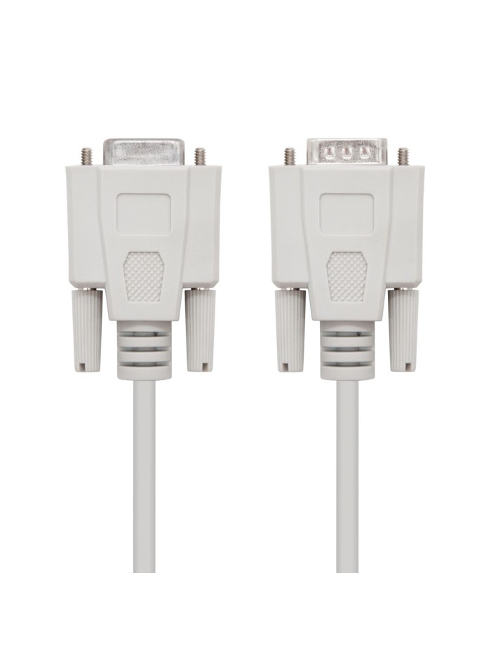 Cable rs232 db9 nanocable 1.8m - macho - hembra - beige Cable rs232 db9 nanocable 1.8m - macho - hembra - beige