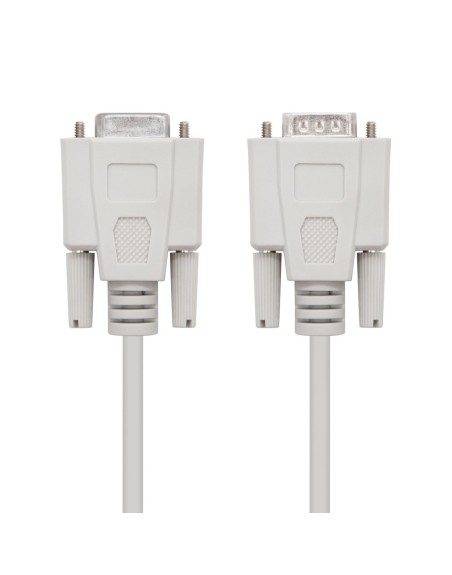 Cable rs232 db9 nanocable 1.8m - macho - hembra - beige