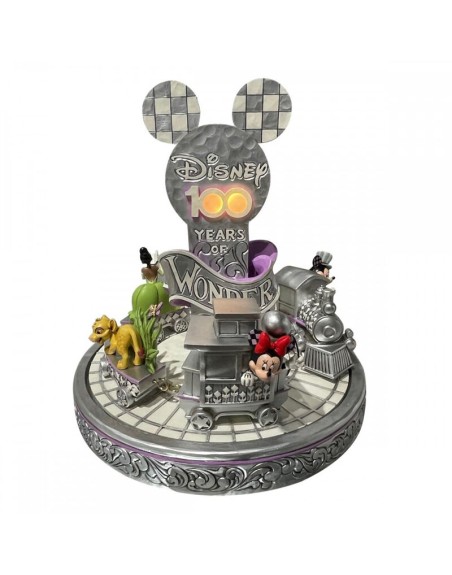 Figura decorativa enesco disney 100 mickey minnie tren