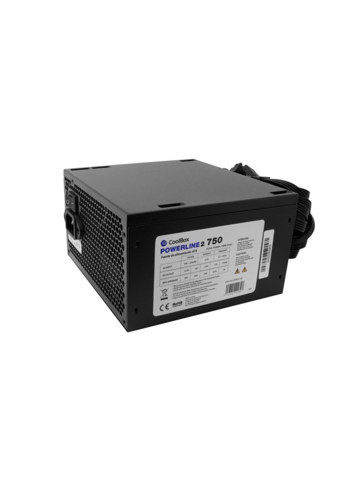 Fuente alimentacion coolbox powerline2 black - 750 atx 750w Fuente alimentacion coolbox powerline2 black - 750 atx 750w