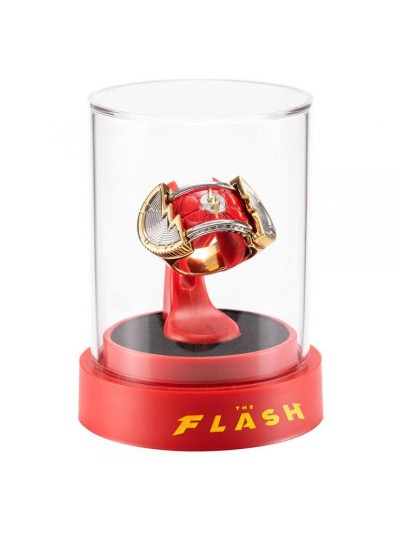 Réplica anillo y exhibidor the noble collection dc comics the flash
