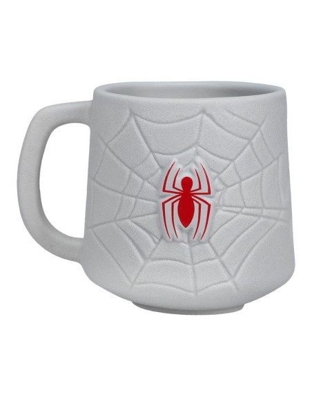 Taza 3d paladone marvel telaraña y logo spider - man 350 ml